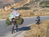 Man on donkey