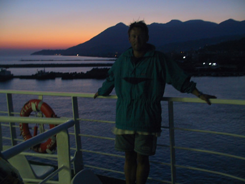 Rob on deck sunrise