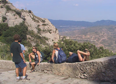 Monserat team relaxing