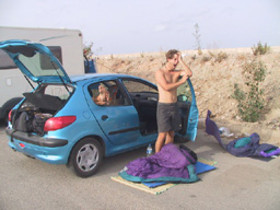Sleeping in a carpark