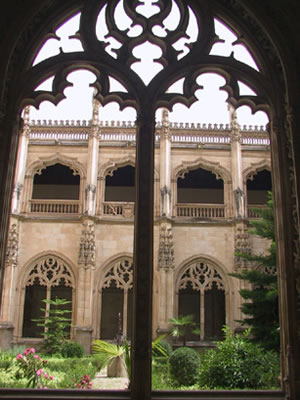 Cloisters  arches to garden