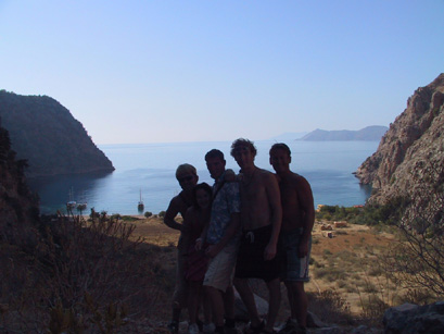 The team on valley hike