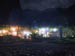 Night view camping ground