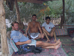 Rob Sakon having a beer