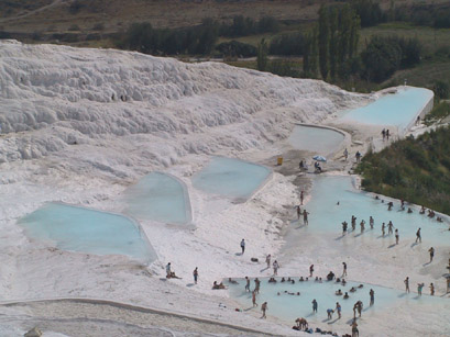 View over calcium baths