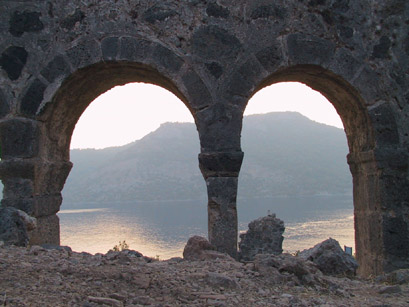 View through arches