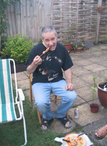 BBQ Iain eating kebab